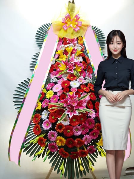 디노체컨벤션웨딩홀 3단화환 고급형